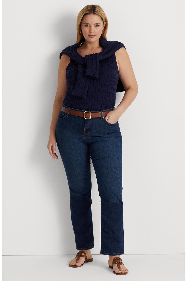 Mid Rise Straight Leg Jeans, Alternate, color, DEEP ROYAL