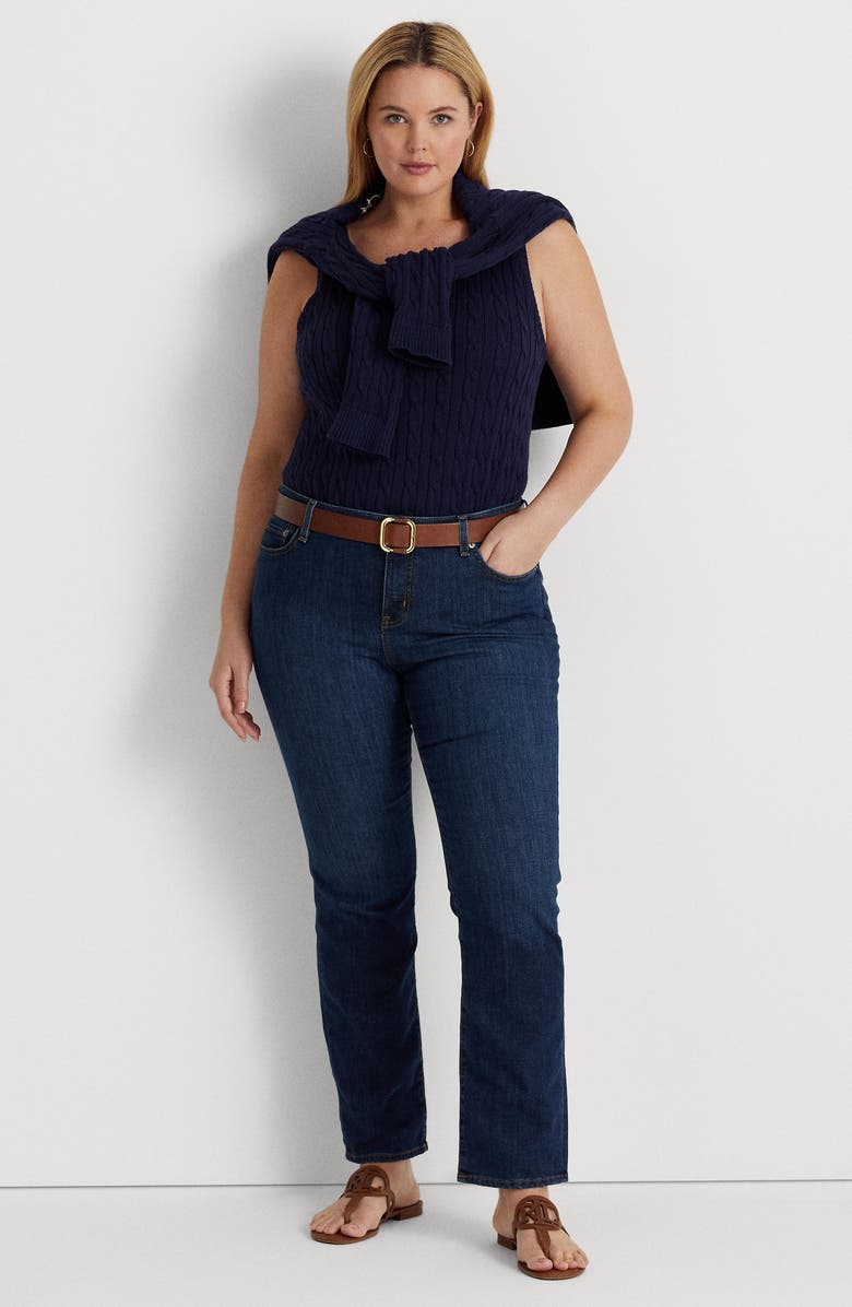 Lauren Ralph Lauren Mid Rise Straight Leg Jeans, Alternate, color, 