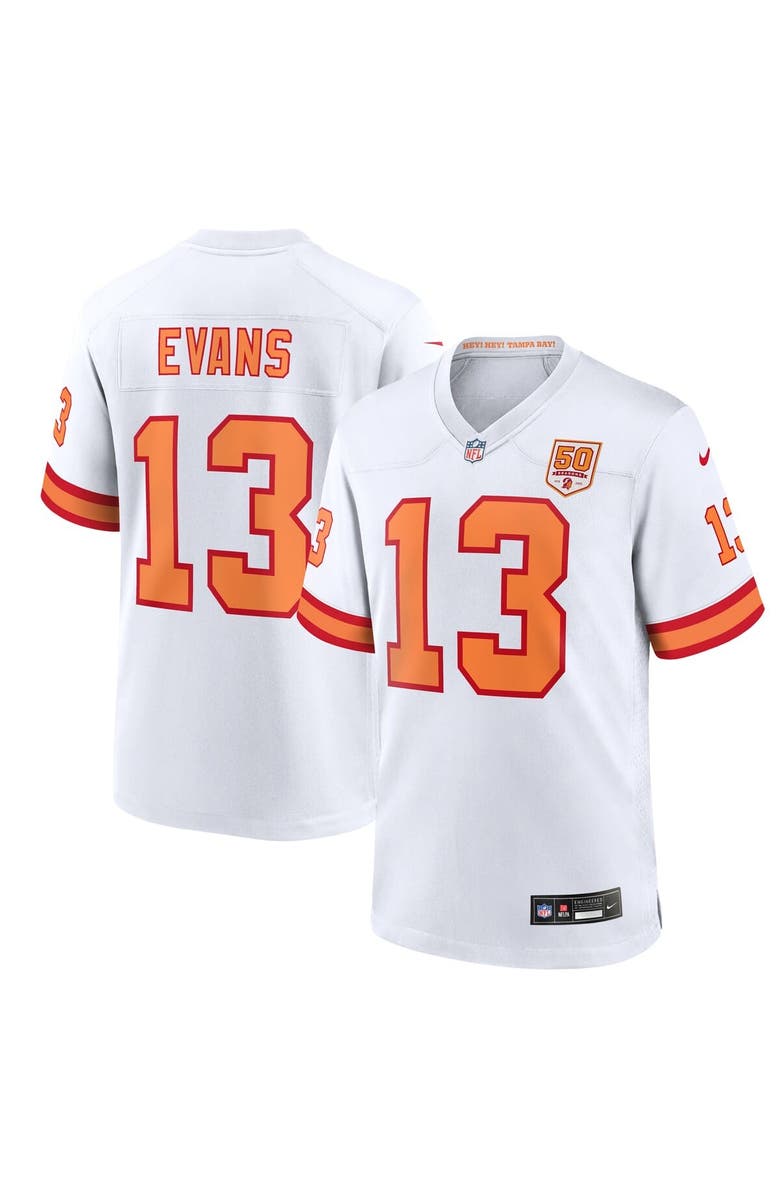 Nike Men's Nike Mike Evans White '76 Tampa Bay Buccaneers 50th Season Game Jersey, Main, color, White