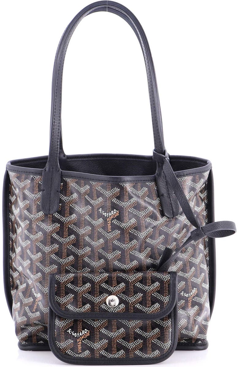 Pre-Owned Goyard Anjou Reversible Tote Coated Canvas Mini, Alternate, color, Blue