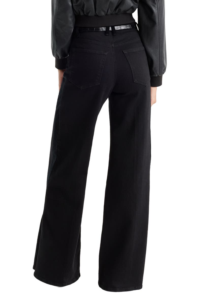 Good Waist High Waist Palazzo Wide Leg Jeans, Alternate, color, BLACK001