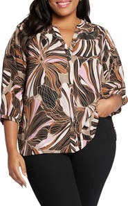 NYDJ Semisheer Pintuck Blouse