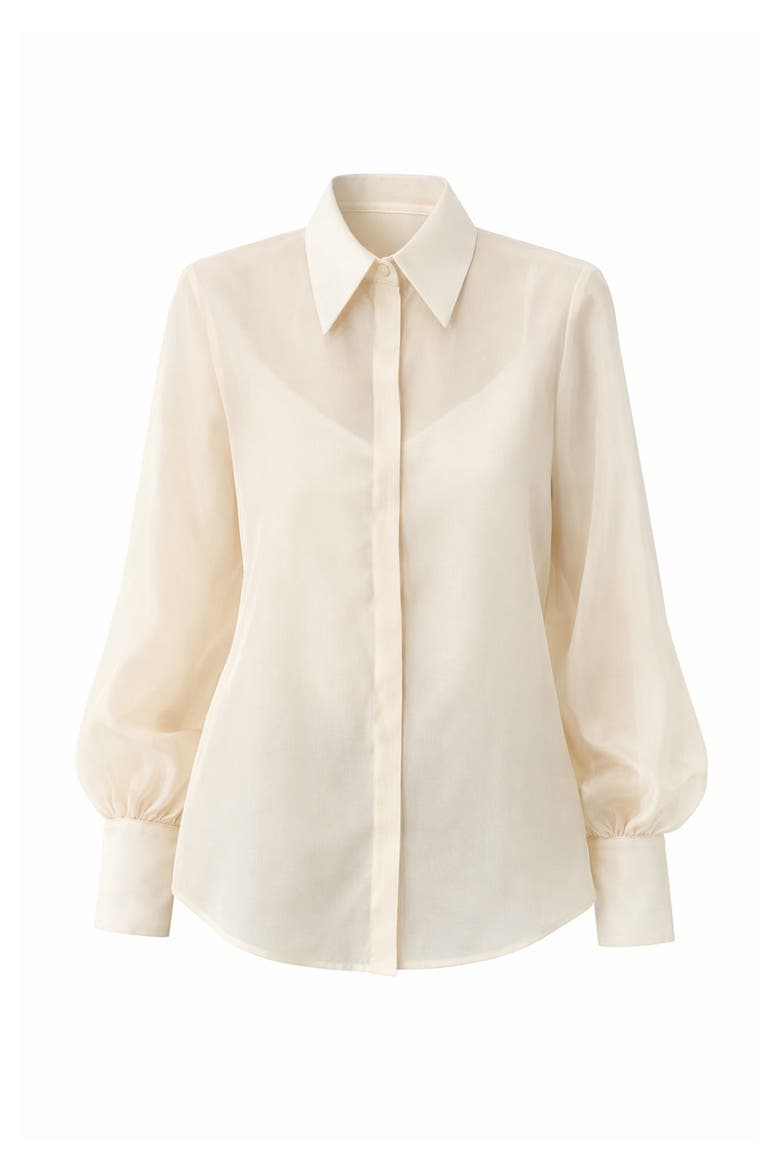 Bernard Embroidered Cotton Shirt, Alternate, color, Ecru