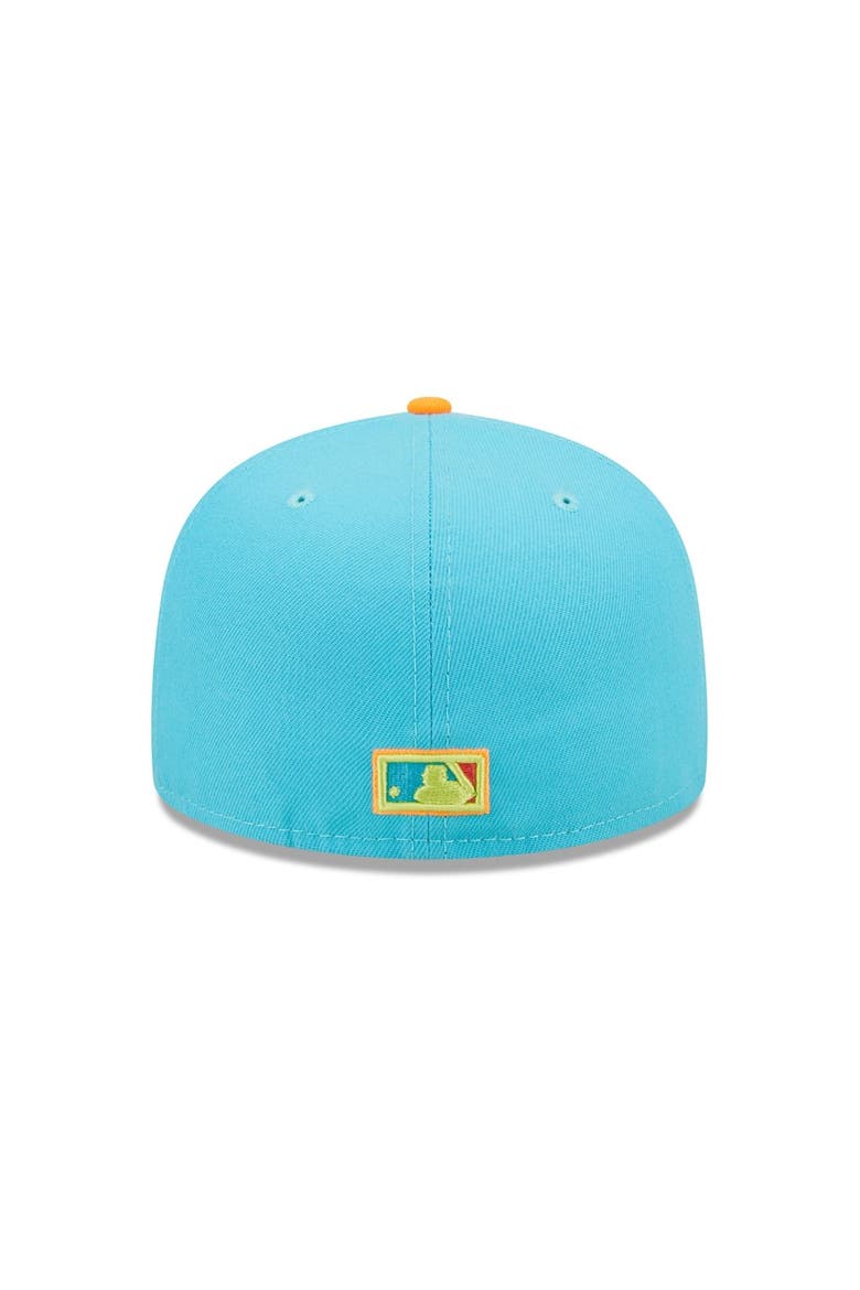 Men's New Era Blue/Orange Los Angeles Dodgers 1978 World Series Vice Highlighter 59FIFTY Fitted Hat, Alternate, color, Blue