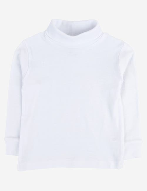 Leveret Kids Turtleneck, 100% Cotton, Solid Colors In White
