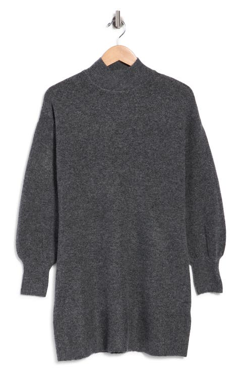 Mock Neck Long Sleeve Sweater Dress