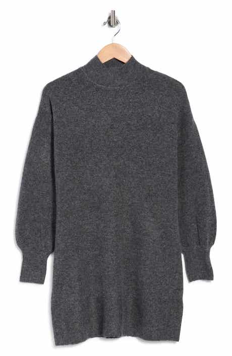 Mock Neck Long Sleeve Sweater Dress