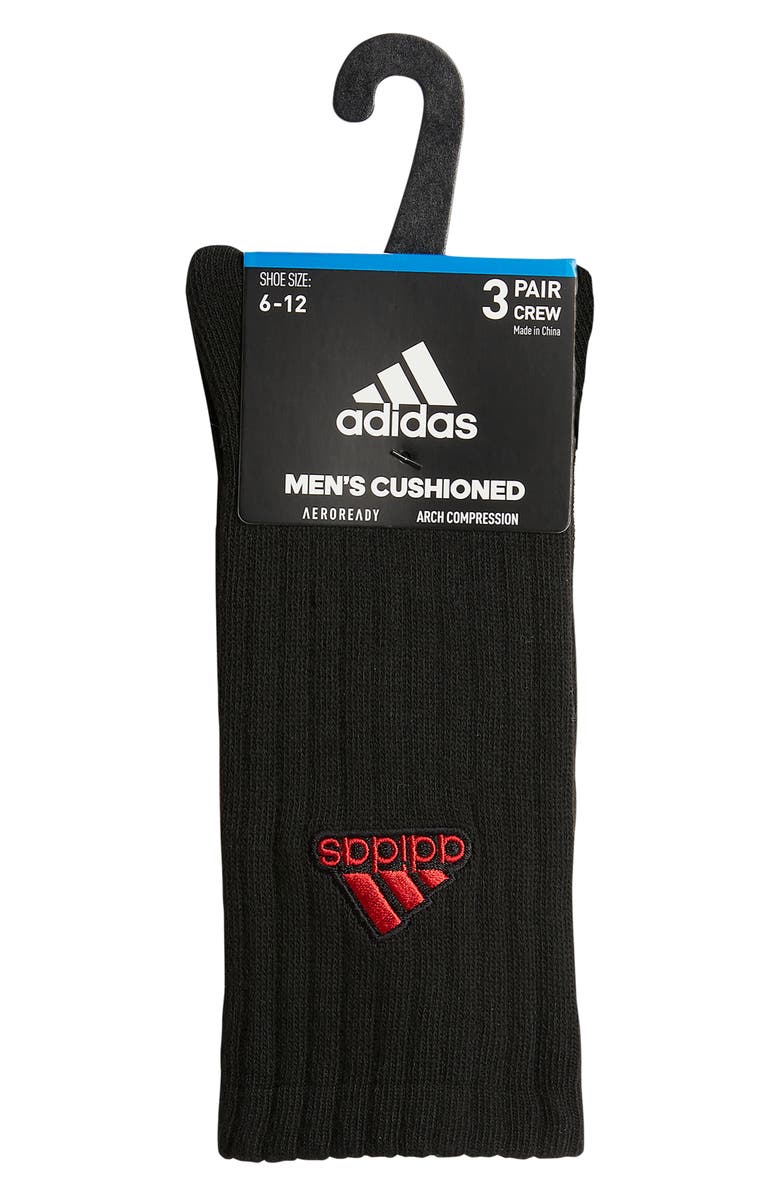 adidas Climacool 3-Pack Crew Length Socks, Alternate, color,