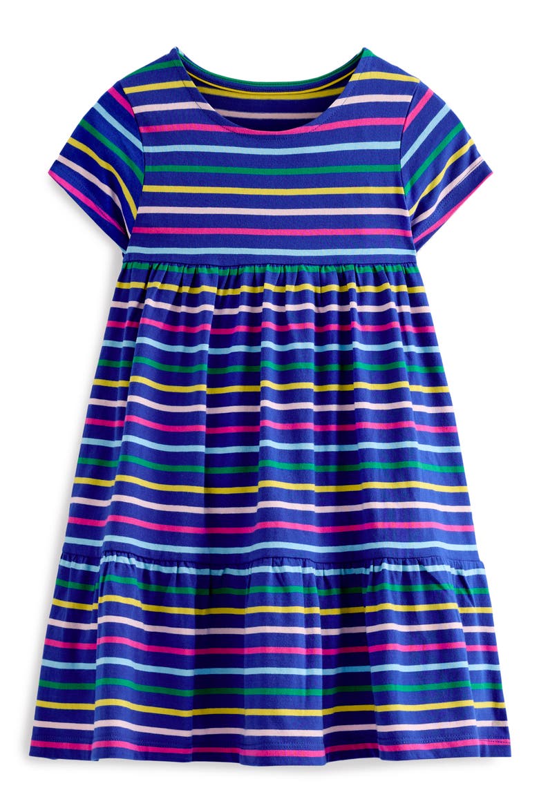 Kids' Ariel Print Twirly Cotton Jersey Dress, Main, color, MULTI STRIPE
