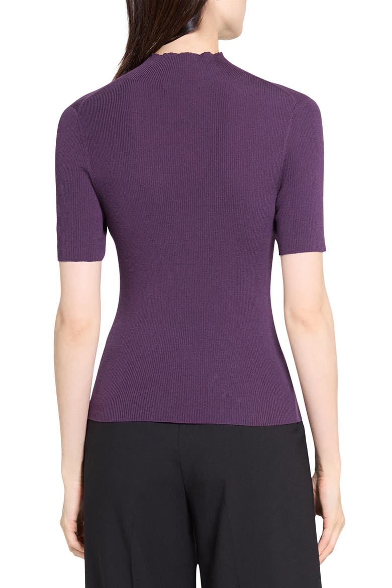 Leenda Merino Wool Mock Neck Sweater, Alternate, color, BLACK IRIS