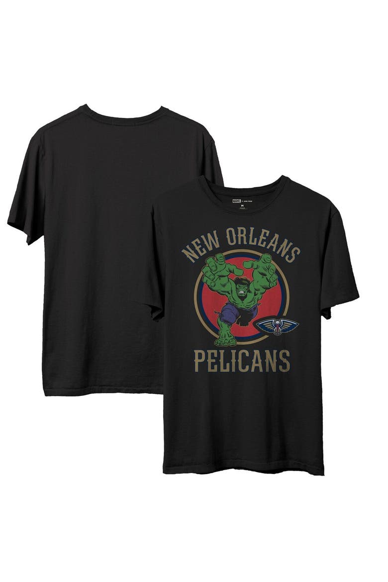 Men's Junk Food Black New Orleans Pelicans NBA x Marvel T-Shirt, Alternate, color, Black