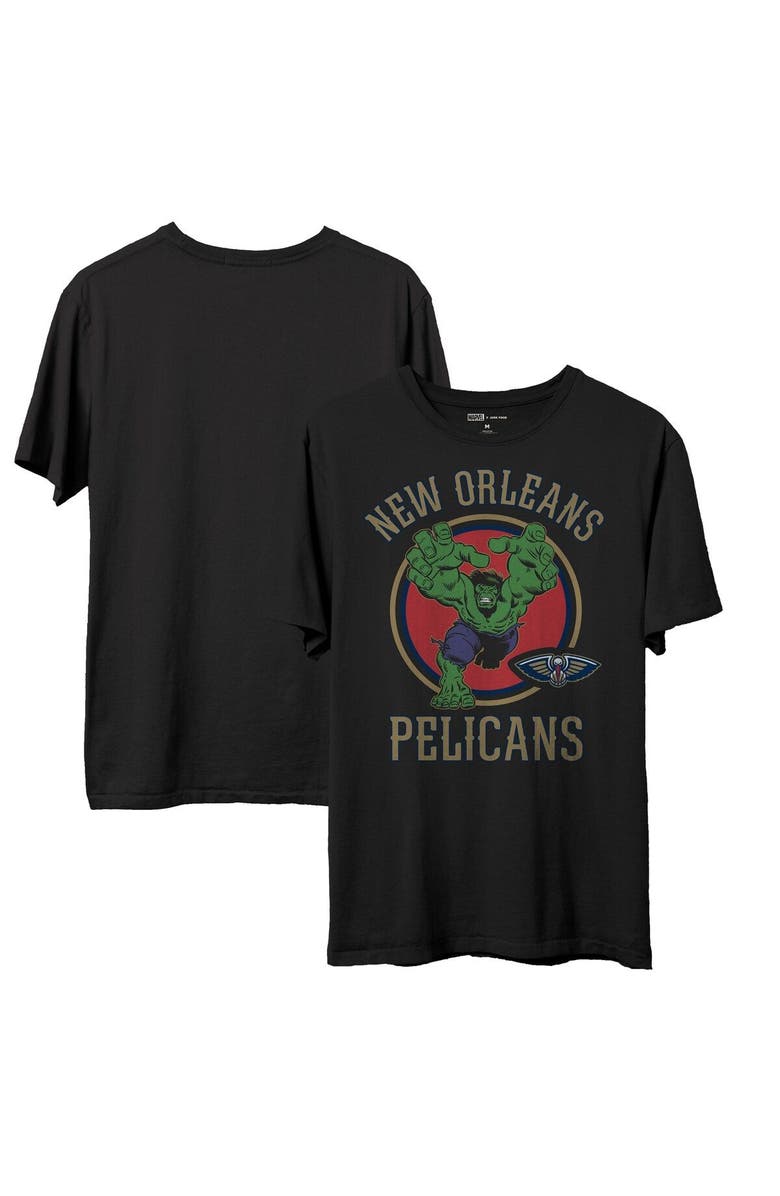 Junk Food Men's Junk Food Black New Orleans Pelicans NBA x Marvel T-Shirt, Alternate, color, 