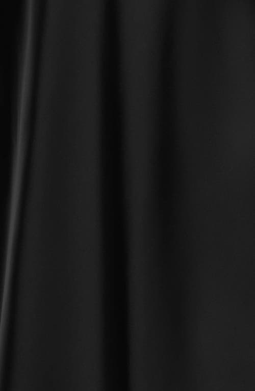 Lioness Stars Align Lace Trim Satin Halter Minidress In Onyx