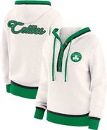 WEAR by Erin Andrews Women's WEAR by Erin Andrews Cream Boston Celtics Plus Size Hoodie Sweater