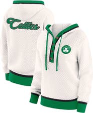 WEAR by Erin Andrews Women's WEAR by Erin Andrews Cream Boston Celtics Plus Size Hoodie Sweater