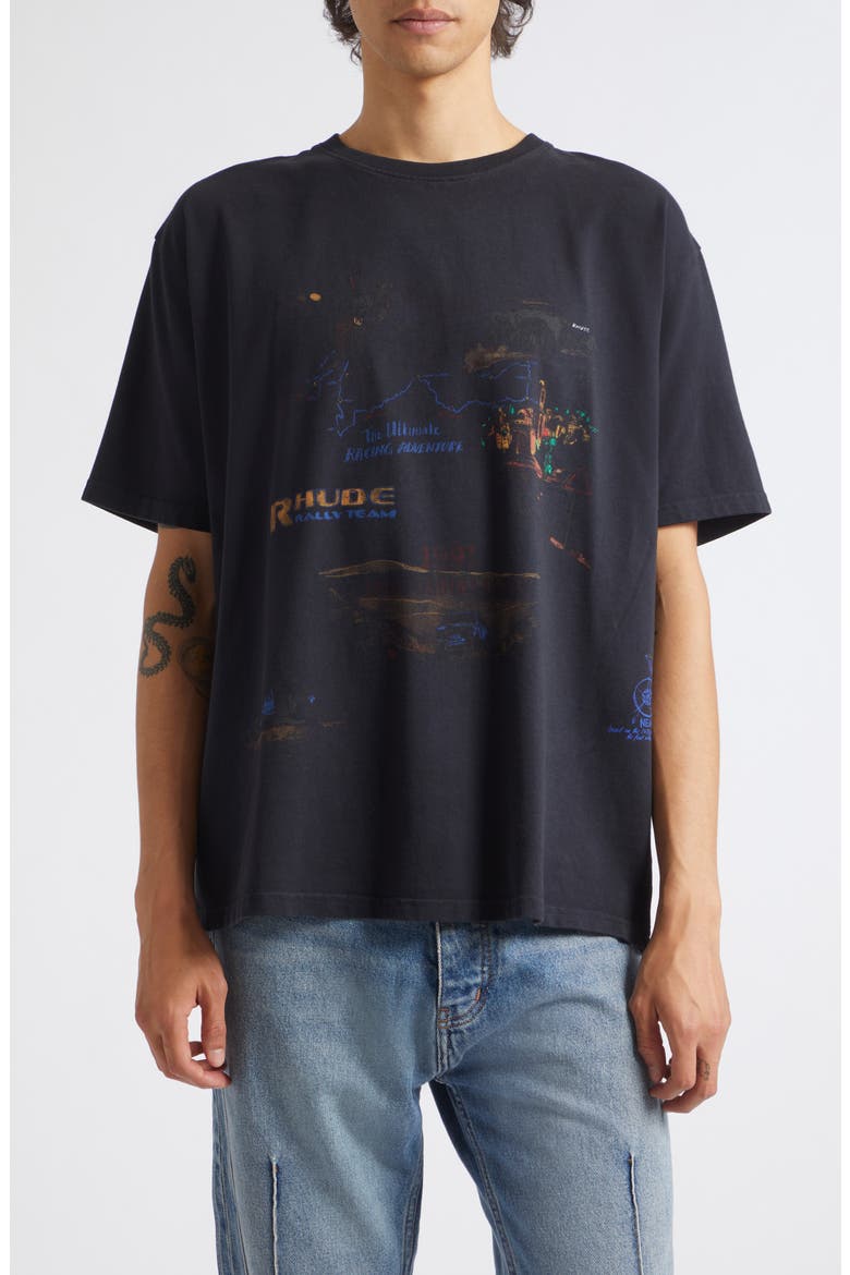 Carnet de Voyage Graphic T-Shirt, Main, color, VINTAGE BLACK/ MULTI