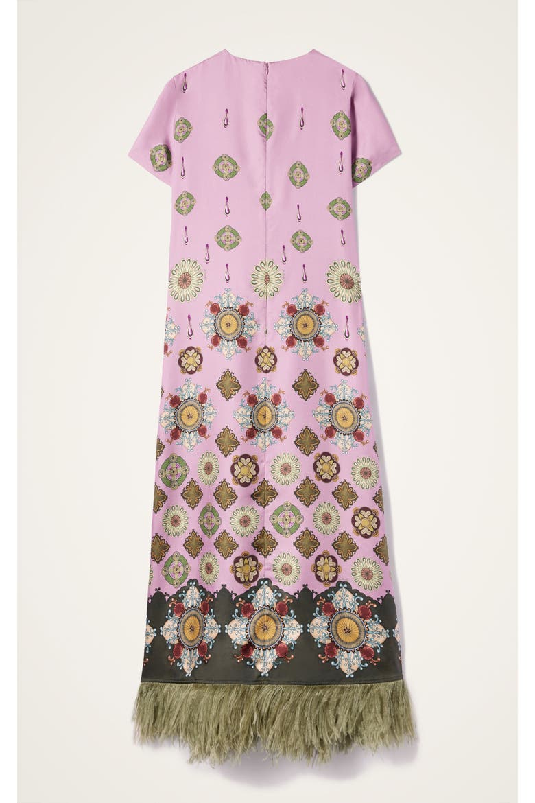Swing Dress With Feathers, Alternate, color, Nucleus Placée Dusty Pink
