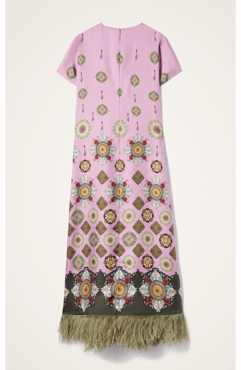 La DoubleJ Swing Dress With Feathers, Alternate, color, Nucleus Placée Dusty Pink