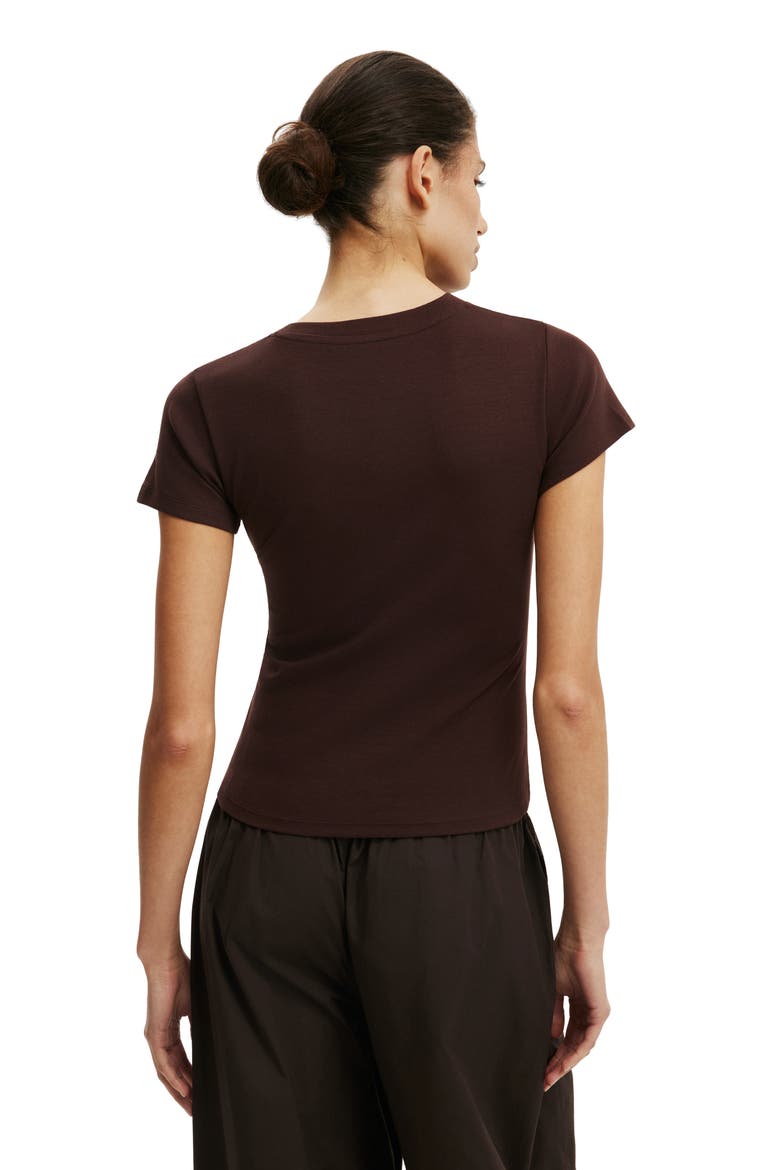 Women's The Tiny Graphic Tee, Alternate, color, 99  Dark Oak