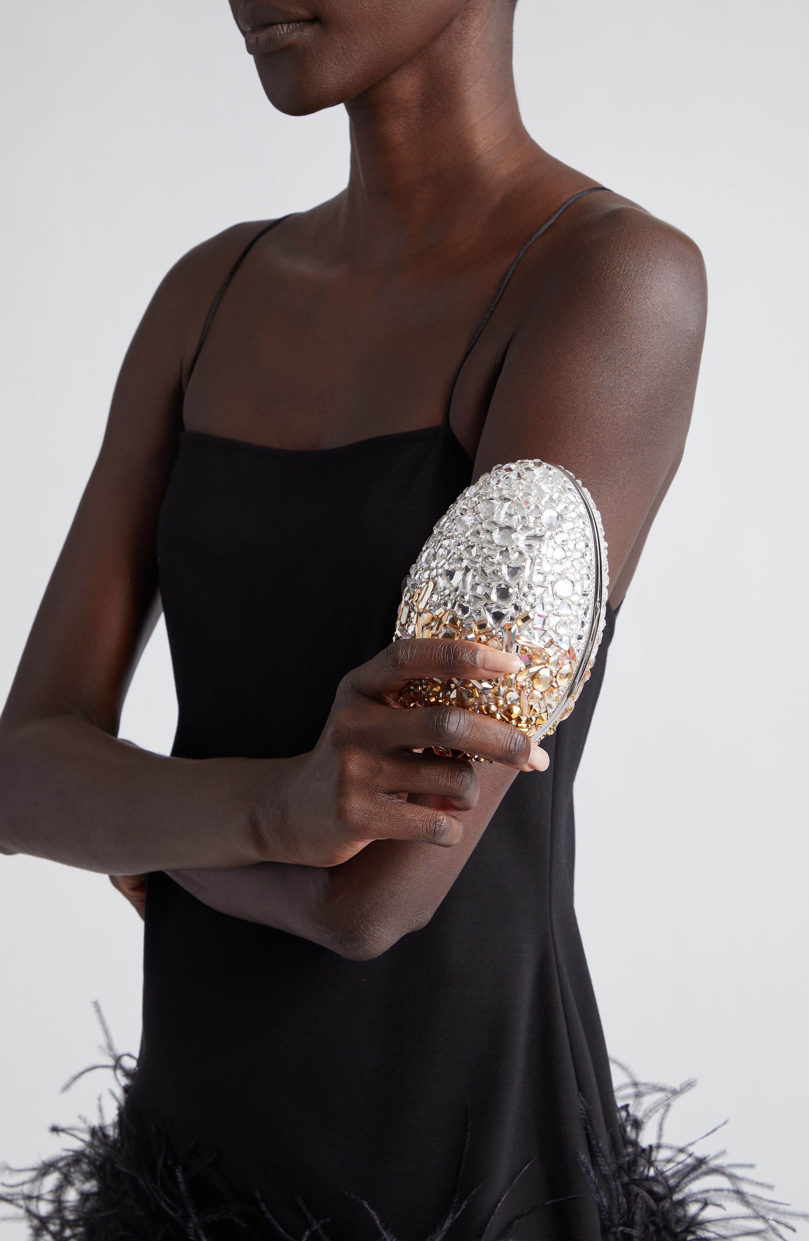 JUDITH LEIBER COUTURE 60th Anniversary Crystal Egg Clutch, Alternate, color, 