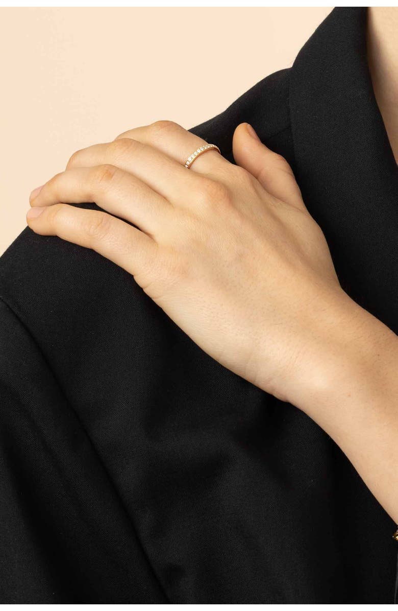 Oradina 14K Gold Regal Diamond Band, Alternate, color, White Gold