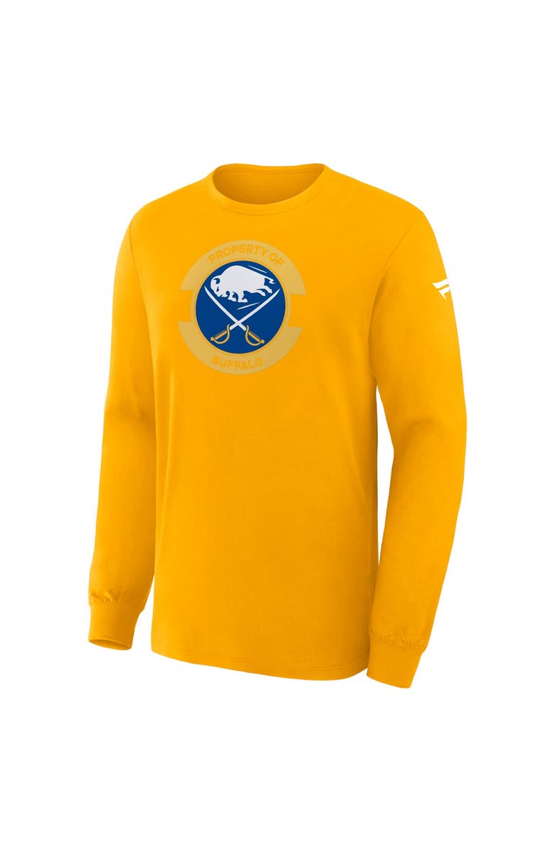 FANATICS Men's Fanatics Gold Buffalo Sabres Authentic Pro Property Of Practice Long Sleeve T-Shirt, Alternate, color, Gold