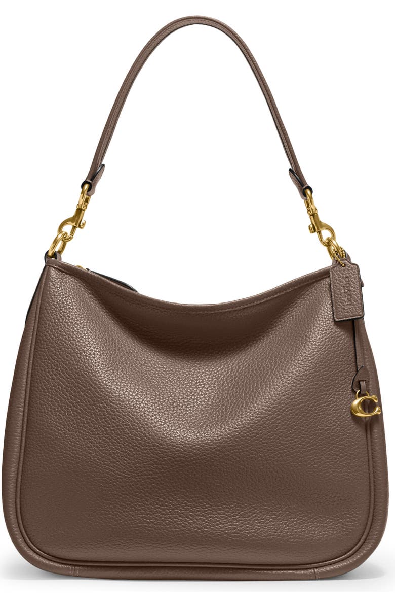 COACH Cary Soft Pebbled Leather Shoulder Bag, Main, color, B4/Dark Stone