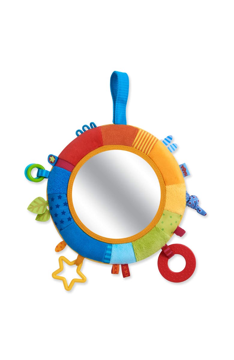 HABA Rainbow Baby Mirror for Tummy Time - Developmental Infant Toy for 6-12 Months - Baby Sensory Toy for Baby Gifts 6 Months and Up, Main, color, Multi