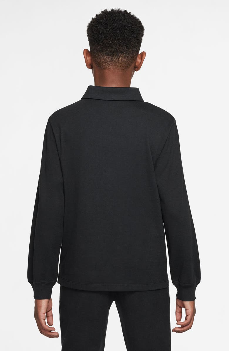 Nike Kids' Cotton Polo, Alternate, color, Black/ Black/ White