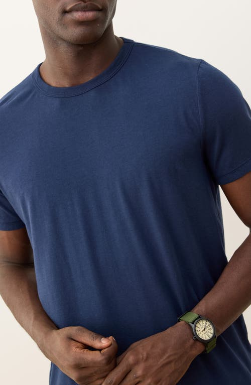 Marine Layer Signature Crewneck T-shirt In Blue