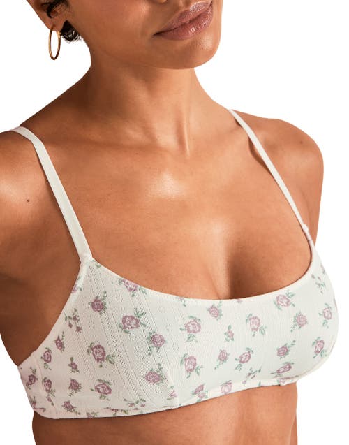 Adore Me Pointelle Unlined Bralette Bra In Multi