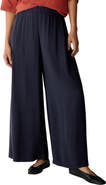 Eileen Fisher Pull-On Satin Wide Leg Pants
