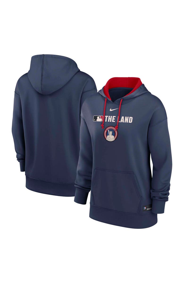 Nike Women's Nike Navy Cleveland Guardians Authentic Collection City Connect Performance Pullover Hoodie, Alternate, color, Navy