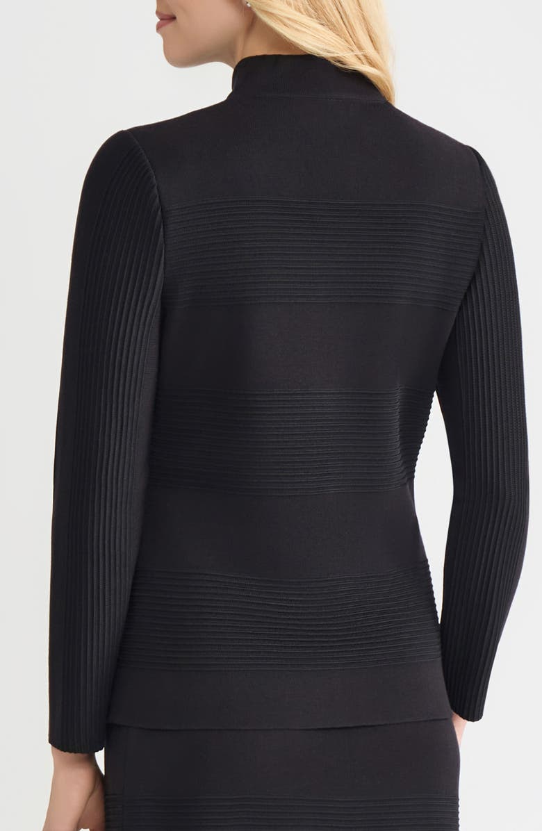 Misook Ottoman Stitch Jacket, Alternate, color, Black