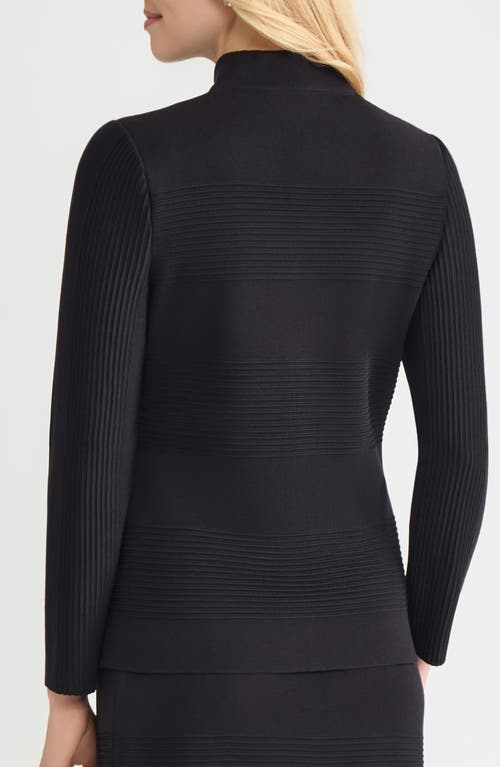 Misook Ottoman Stitch Jacket In Black