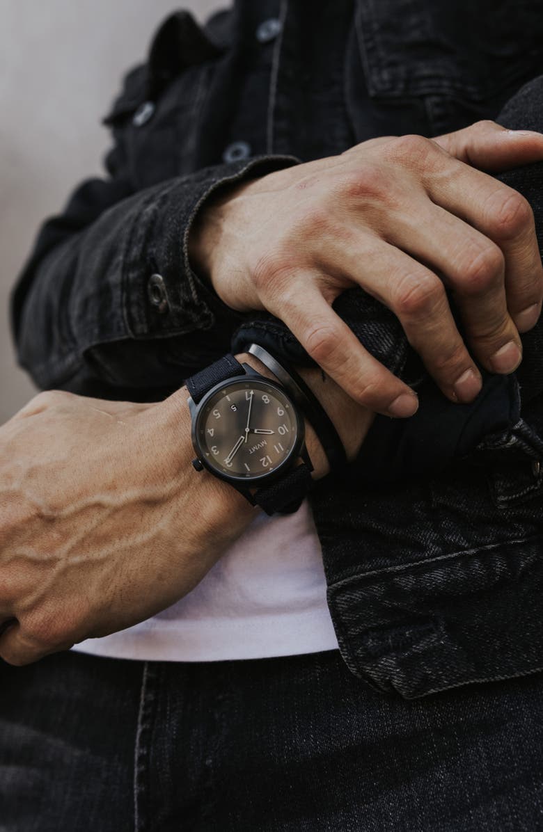 MVMT WATCHES MVMT Field Nylon Strap Watch, 41mm, Alternate, color,