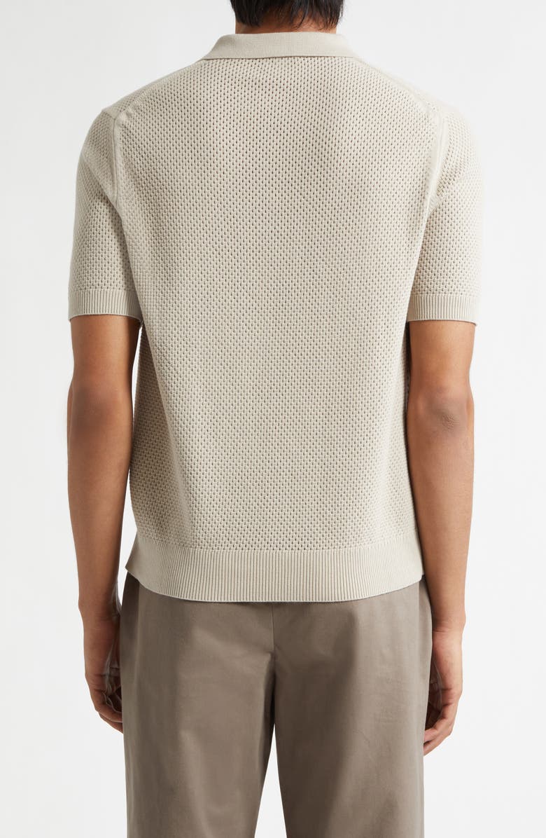 Sunspel Cotton Mesh Polo, Alternate, color, Hazelwood