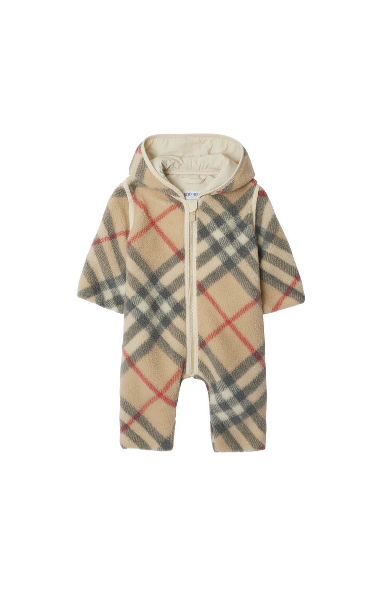 Burberry Check Fleece Jumpsuit, Main, color, 