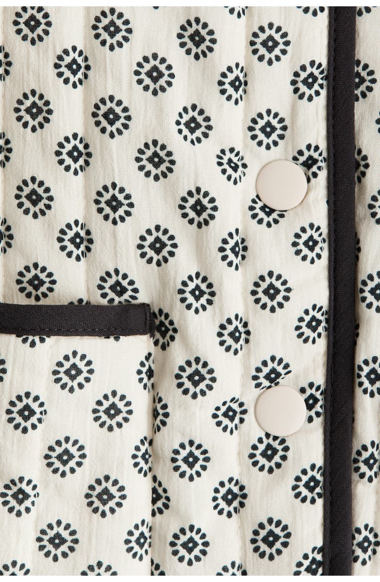 H&M Quilted Cotton Jacket, Alternate, color, Cream/Patterned