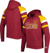 STARTER Men's Starter Burgundy Washington Commanders Draft Fleece Raglan Pullover Hoodie