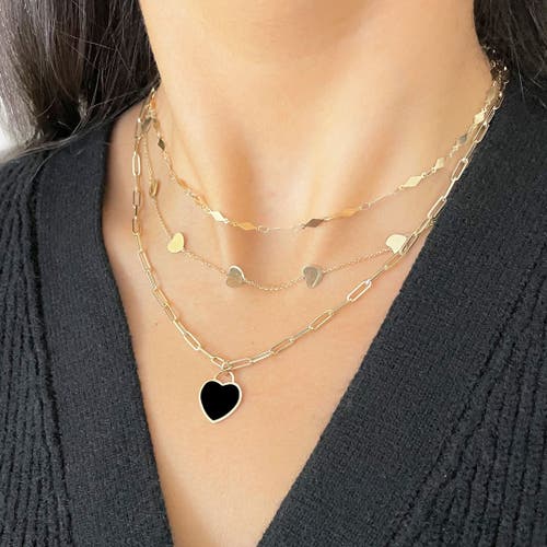 The Lovery Fine Jewelry Onyx Heart Padlock Charm In Black