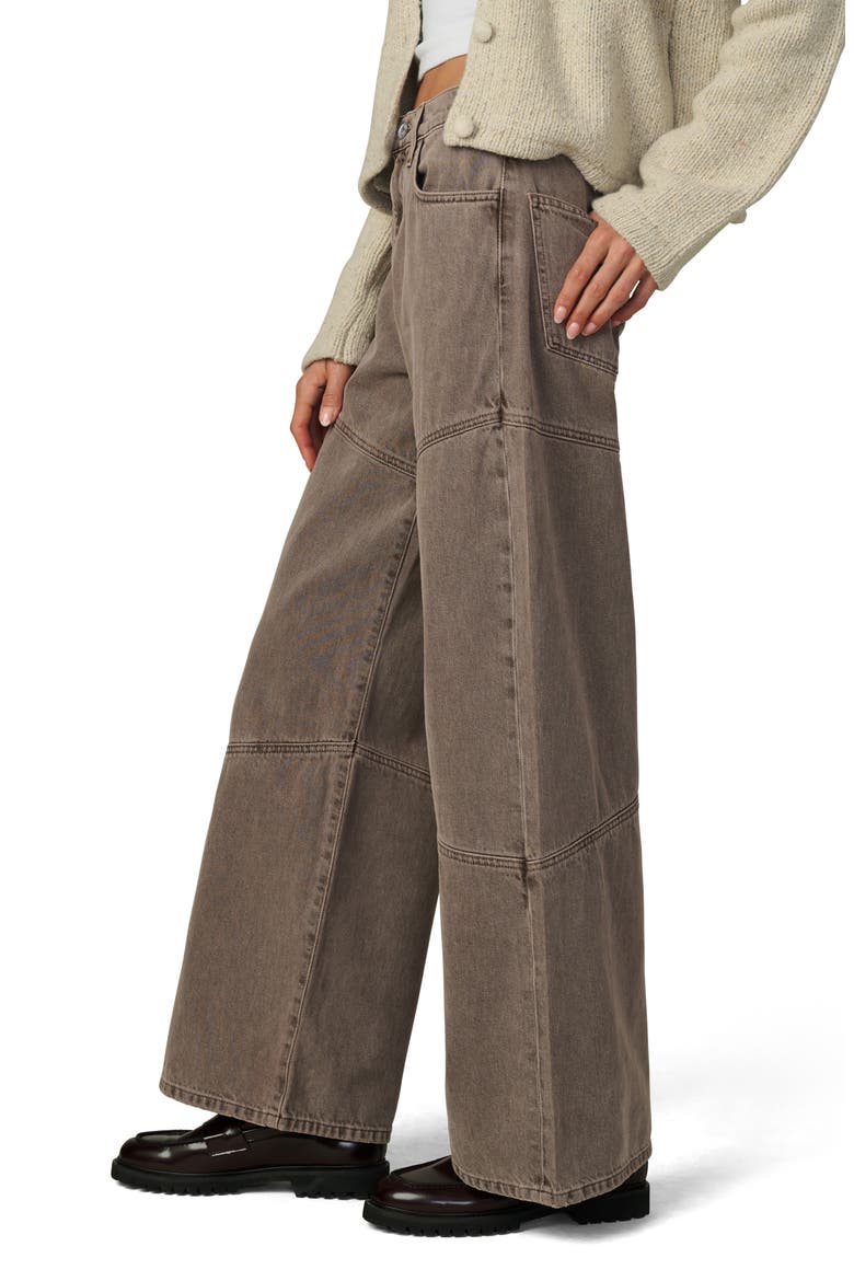 The Harlowe Seamed High Waist Wide Leg Jeans, Alternate, color, TIRAMISU