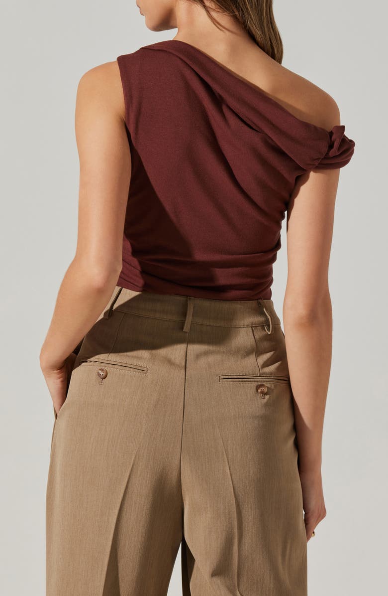 ASTR the Label Zivon Asymmetric Sleeveless Top, Alternate, color, Brown