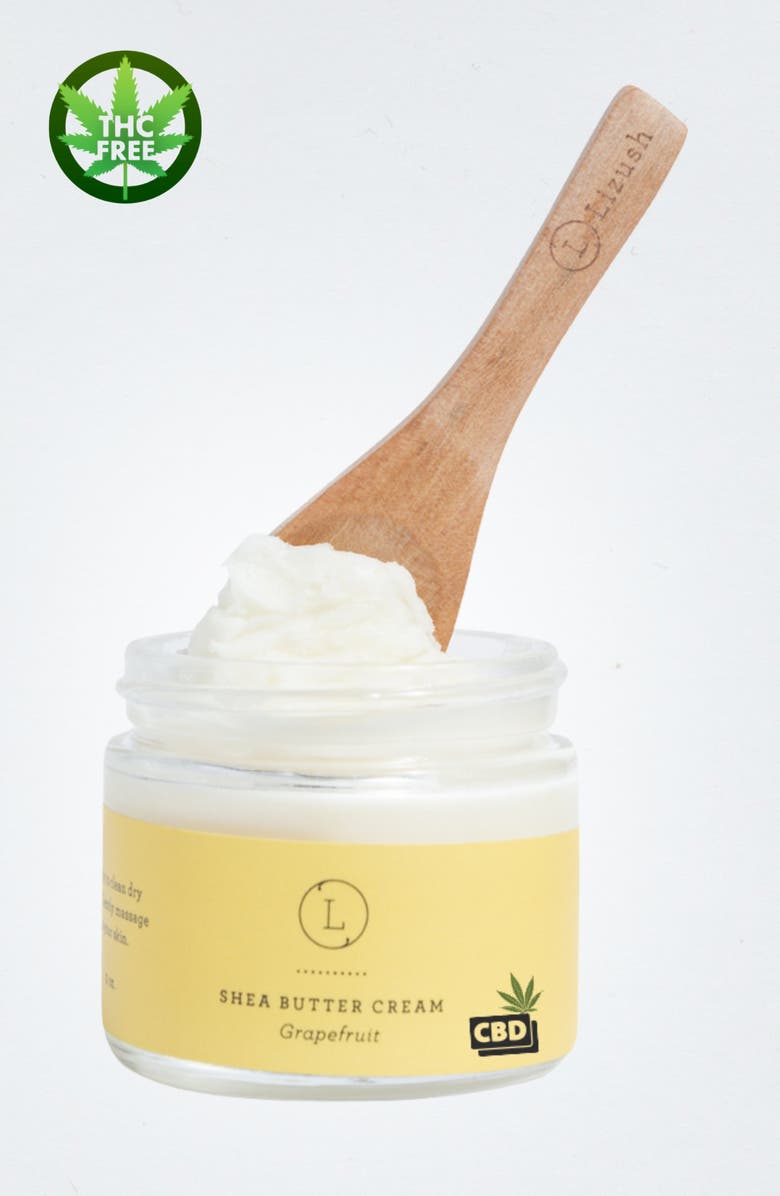 Lizush CBD Grapefruit & Shea Butter Body Cream, Main, color, NO COLOR