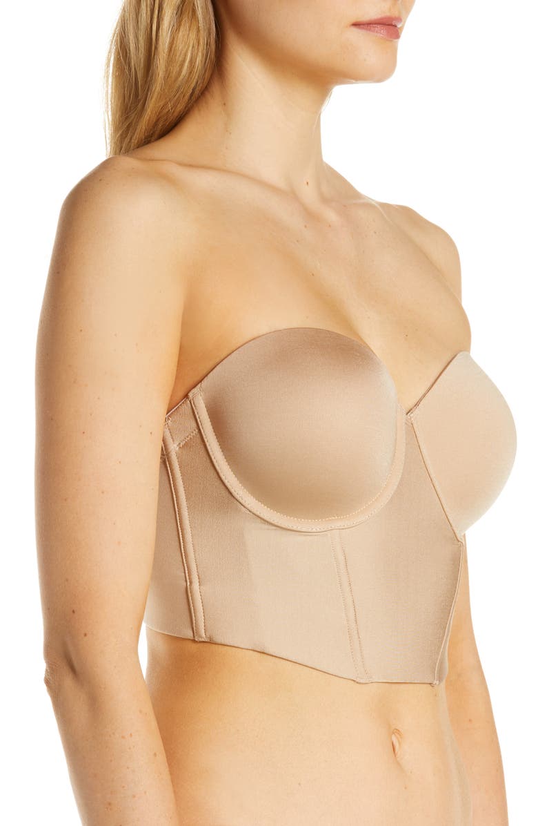 Felina Longline Convertible Strapless Underwire Bra, Alternate, color, Warm Nude