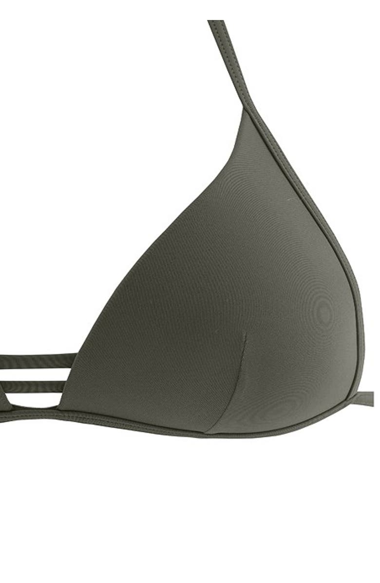 LASCANA Triangle Bikini Top Size 34A, Alternate, color, Olive