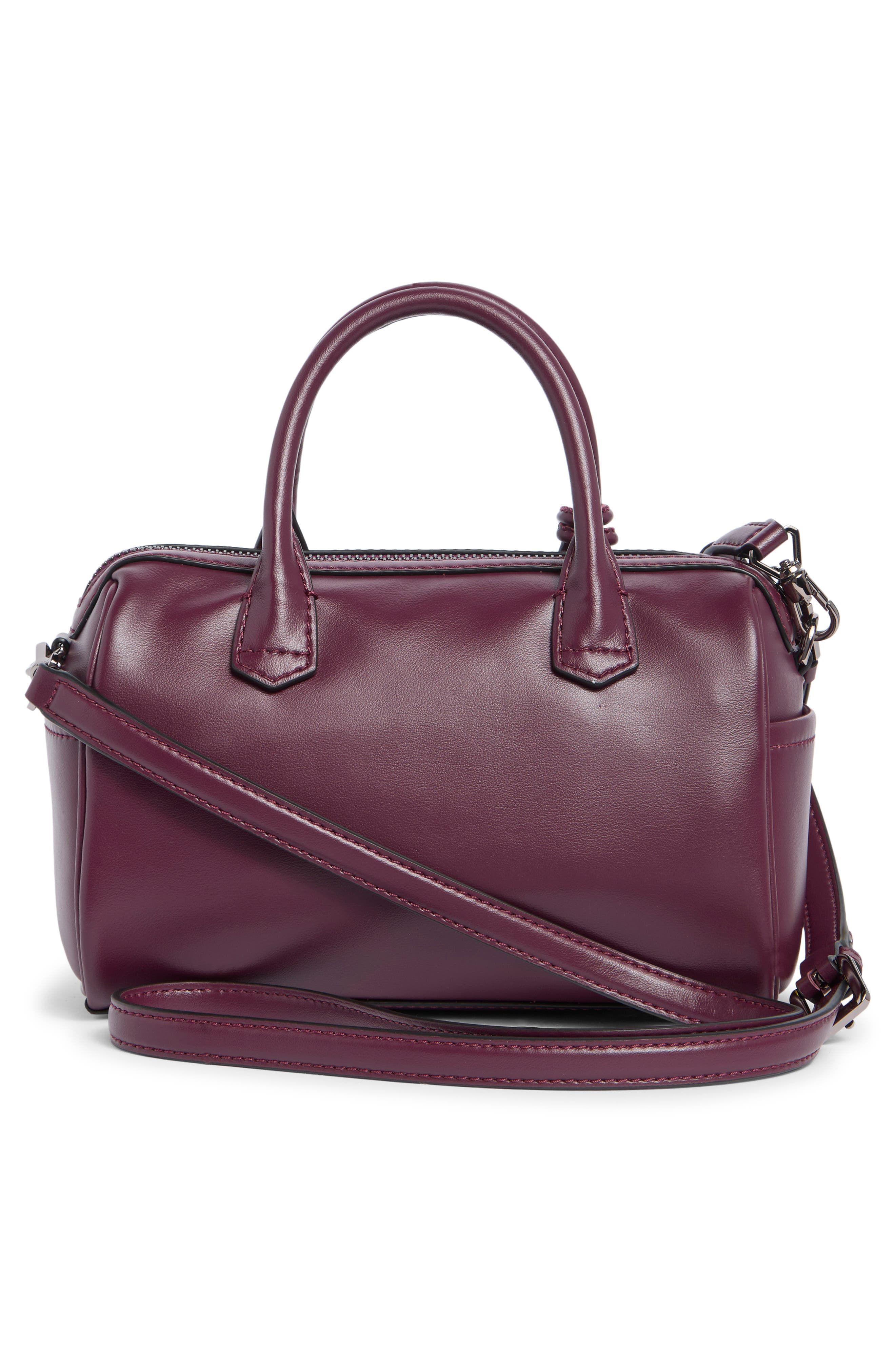 Perette Leather Crossbody Bag, Alternate, color, CHERRY PLUM