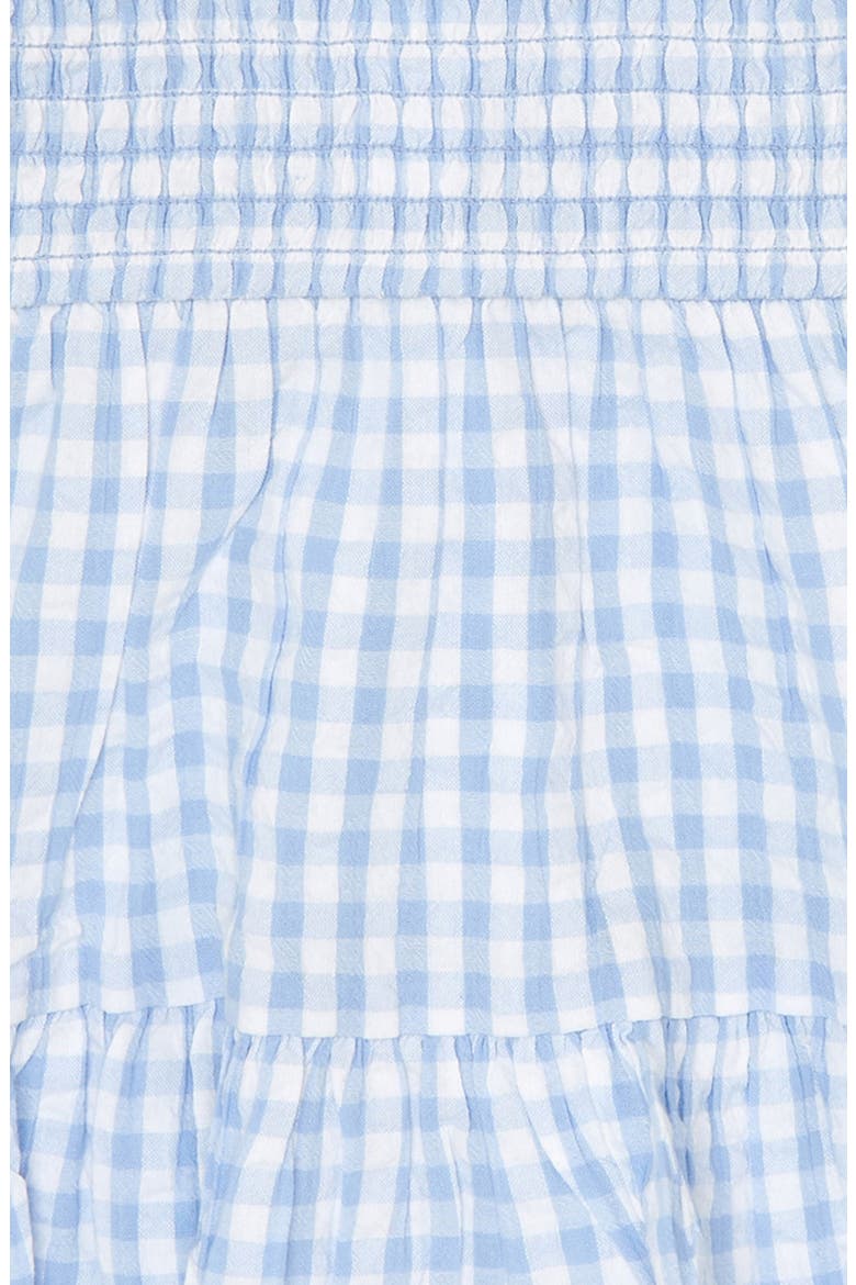 Matching Family Moments Tie Shoulder Smocked Gingham Dress, Alternate, color, BLUE SERENITY- WHITE GINGHAM
