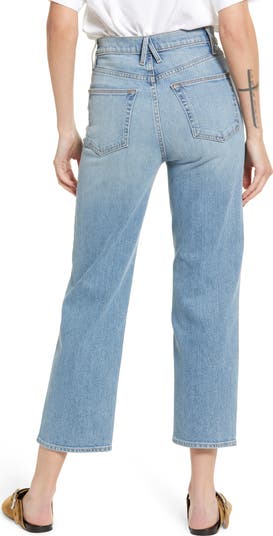 SLVRLAKE London High Waist Crop Straight Leg Jeans | Nordstrom
