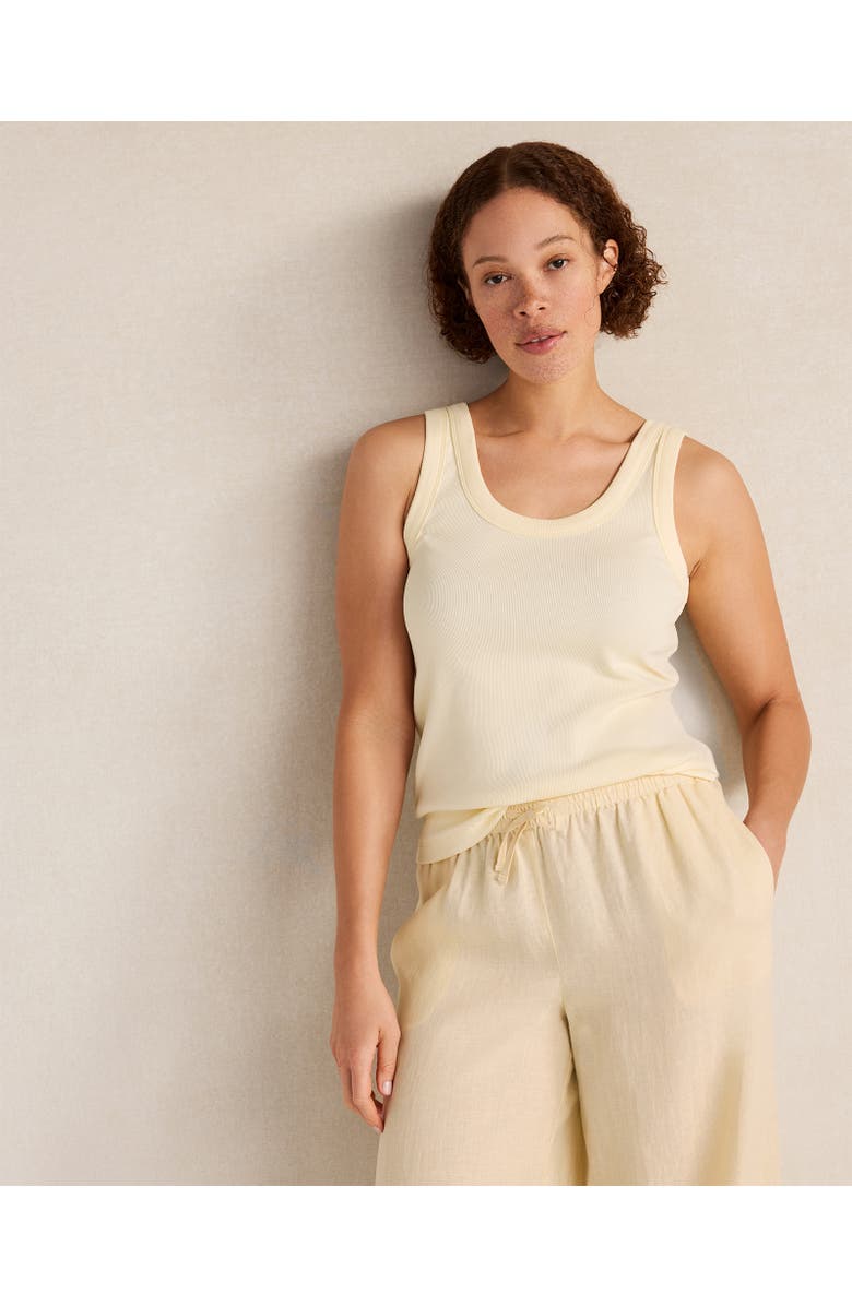 Haven Well Within Organic Cotton Scoop Neck Tank, Main, color, Straw